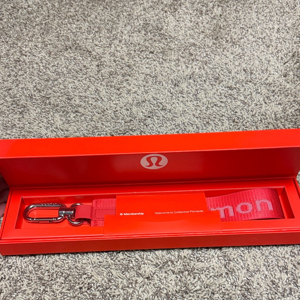 Lululemon Red Membership Box & Keychain - Picture 2 of 3